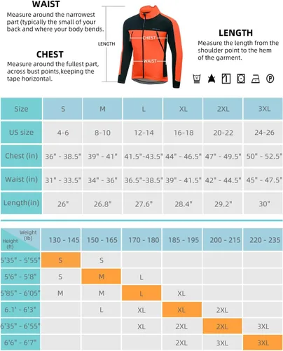 Vista 6 de BALEAF Chaqueta de invierno para hombre, para ciclismo, correr, resistente al viento, para ciclismo, ciclismo, clima frío, bolsillos cálidos