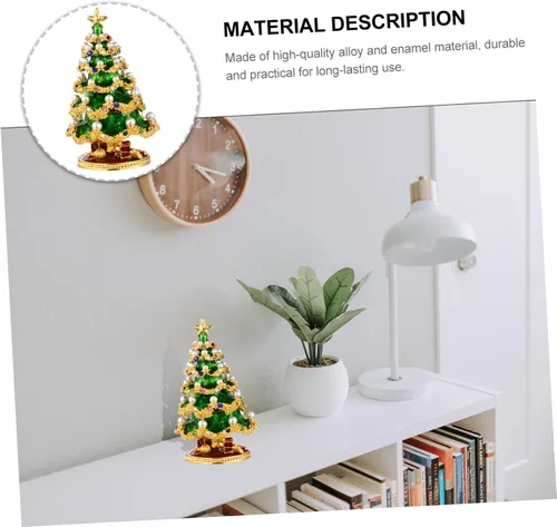 Vista 8 de EXCEART Caja de joyería de 3 piezas para guardar anillos, caja de joyería para árbol de Navidad, organizador de joyas, escritorio, árbol de Navidad