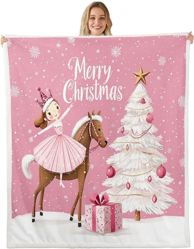 Vista 14 de Manta de cama Kawaii de Papá Noel, manta rústica de felpa con corona de Navidad para decoración rústica del hogar, manta de franela de flores rojas