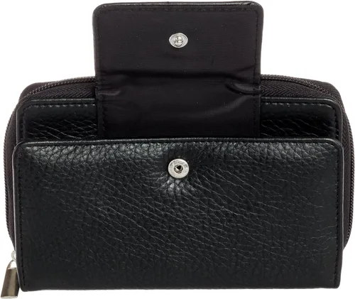 Vista 3 de Buxton Cartera de embrague de muñeca segura RFID para mujer (negro), Negro