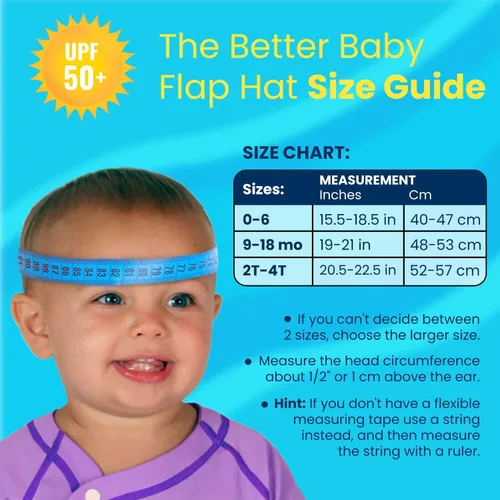 Vista 4 de Nozone Better Baby - Sombrero de playa transpirable de ala ancha con correa ajustable, protección UPF 50+
