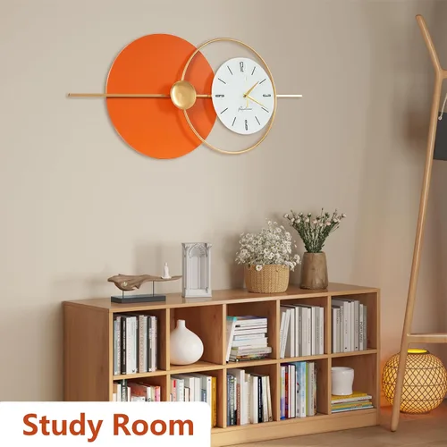 Vista 7 de Reloj de pared grande, redondo, decorativo, silencioso, funciona con pilas, moderno, decoración de pared, para el hogar, sala de estar, dormitorio