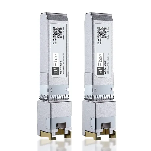 Vista 9 de H!Fiber - Módulo SFP+ a RJ45 de 10 Gb, 10Gbase-T Ethernet SFP+ transceptor de cobre compatible con 10G/5G/2.5G/1.25G, compatible con Dell