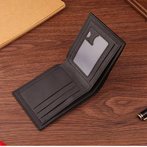 Vista 10 de Cartera delgada para hombre con monedero, cartera minimalista con cremallera, carteras plegables para hombre con tarjetero de crédito, cartera