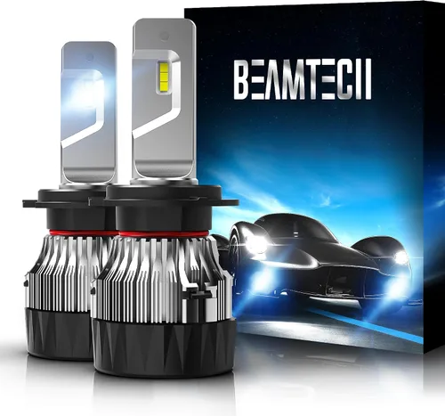 Vista 17 de BEAMTECH Fog Bombilla H1, 6500K, 1.181 in, base de disipador de calor, chips CSP, tamaño pequeño, paquete de 2