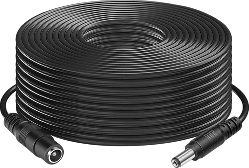Vista 10 de Cable de extensión de alimentación CC, cable de extensión de 12 V CC de 0.083 in x 0.217 in, cable de alimentación macho a hembra, para cámara
