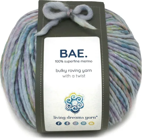 Vista 18 de BAE by Living Dreams - Ovillo de lana tierno, fuerte y súper suave para los tejidos de invierno junto a la piel. Hilo de lana merino 100% extrafino