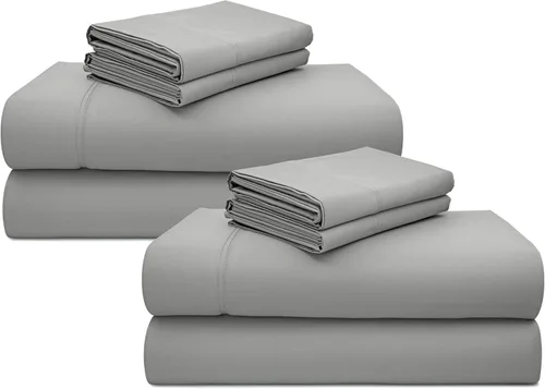Vista 53 de California Design Den Juego de sábanas de lujo tamaño King - 100% algodón, 600 número de hilos, sábanas King de bolsillo profundo, ropa de cama