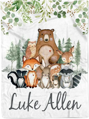 Vista 13 de MDPrints Mantas Personalizadas con Oso para Bebés Niños, Regalos Personalizados para Bebés con Nombre, Mantas Personalizadas para Bebés, Regalo
