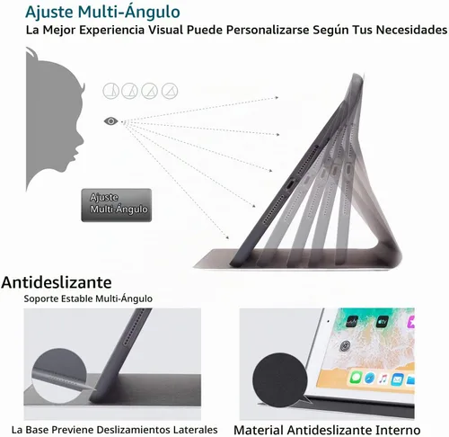 Vista 4 de Funda para Galaxy Tab S7 FE 5G 2021 Funda inteligente de piel sintética con soporte ajustable y funda de encendido y apagado automático para Samsung