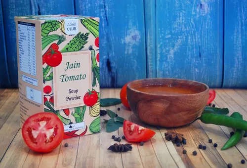 Vista 5 de Agri Club Sopa de tomate instantánea Jain en polvo 15 sobres (cada 49.2 ft)