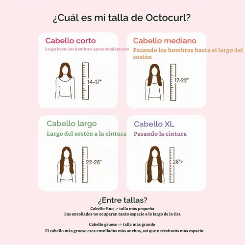 Vista 6 de Octocurl Diadema sin calor, rizadores de pelo para dormir, rizadores sin calor para cabello largo (algodón, rosa)