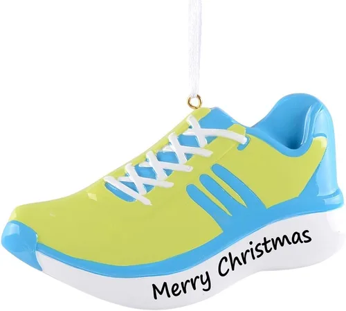 Vista 7 de Zapatos de correr adornos de Navidad para decoración del árbol de Navidad 2025 – Adorno personalizado de zapatos azules – Adorno decorativo colgante