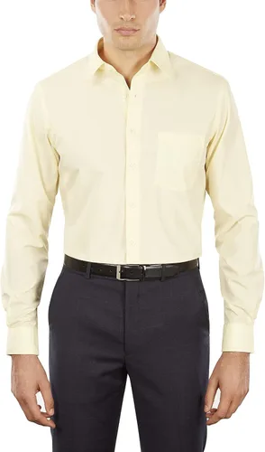 Vista 11 de Van Heusen - Camisa de vestir para hombre, de popelina ajustada lisa Negro
