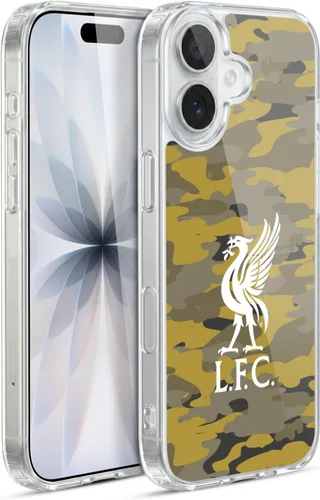 Vista 128 de Head Case Designs Funda de gel con licencia oficial del Liverpool Football Club Away Colourways Crest Camou [protección de grado militar] compatible
