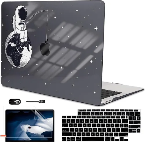 Vista 23 de Funda para MacBook Air de 13 pulgadas 2021 2020 2019 2018 para Mac A2337 M1 A2179 A1932 Funda con Touch ID, funda rígida de plástico