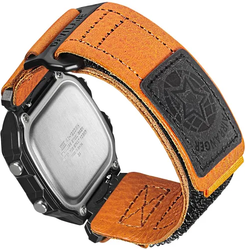 Vista 7 de Correa de reloj de cuero genuino de 0.709 in compatible con G-Shock AE-1200/AE-1000W/1100W/AE-1300, W-735H/W-216H/218H W-219H/F-91W/F-94W/F-105W