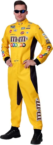 Vista 5 de Fun Costumes Disfraz uniforme de NASCAR Kyle Busch amarillo