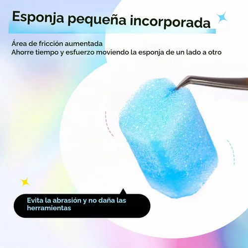 Vista 3 de ACTROL Blue Lash Tweezer Cleanser 0.8 fl oz con bola de esponja para Azul