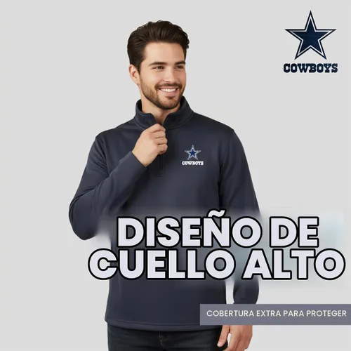 Vista 6 de Dunbrooke NFL mens All Star Tech Fleece 1/4 Zip Azul marino