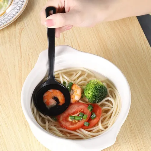 Vista 5 de UPKOCH Cucharas de sopa desechables grandes de plástico, cucharón de papilla, cucharón de papilla, cucharas para servir cucharas para fideos ramen