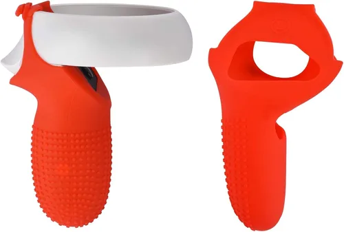 Vista 6 de XIAOGE Accesorios de control para Oculus Quest 2 con combo de cubierta facial, accesorio de auriculares VR a prueba de sudor y anticolisión