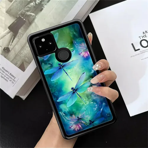 Vista 147 de Compatible con Google Pixel 4A 5G Mobile Case Creative Acrylic Panel trasero Silicona Protección Grip especialmente diseñado para Google Pixel 4A 5G