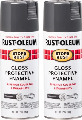 Vista 62 de Rust-Oleum 7776830 - Pintura en aerosol para prevención del óxido, 12 onzas, negro plano