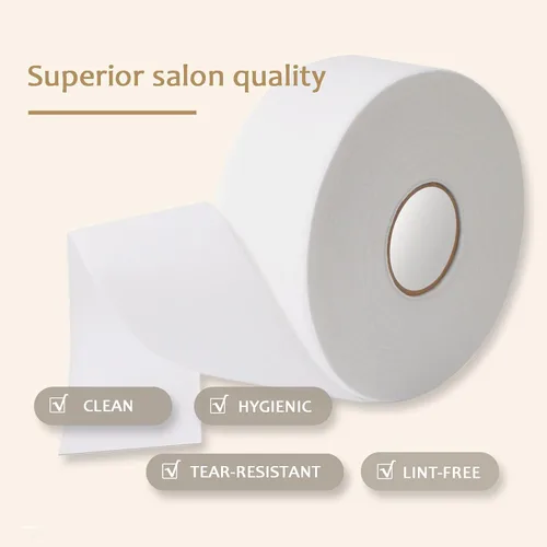 Vista 3 de Rollo de tira de cera no tejida para depilación corporal y facial, paquete de 2.75 pulgadas x 50 yardas, rollo de depilación de calidad de salón