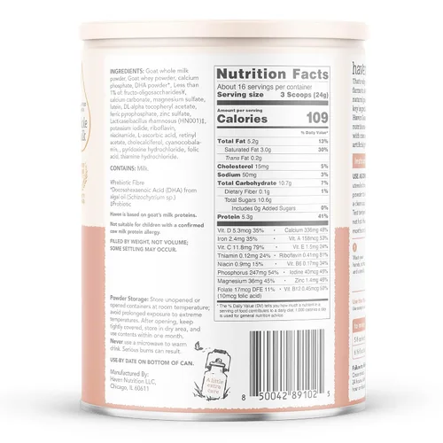 Vista 2 de Haven Fórmula de Cabra para Niños Pequeños, Leche de Cabra Entera en Polvo de Cabras Alimentadas con Pasto para Niños Pequeños con Probióticos