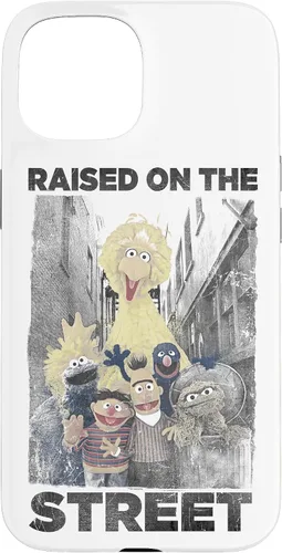 Vista 6 de Sesame Street Funda para iPhone 17 con texto en inglés "Raised on the Streets