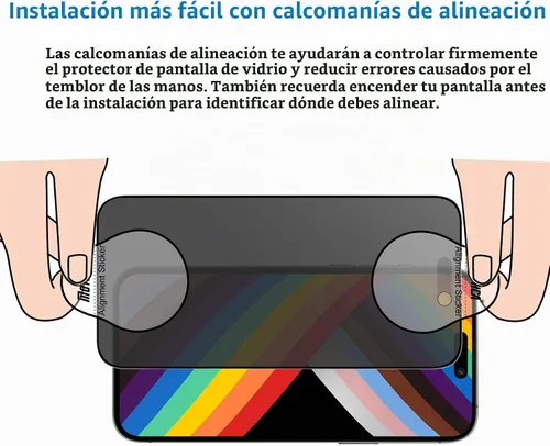 Vista 6 de Mothca Protector de pantalla de privacidad mate para iPhone 14 Pro de 6.1 pulgadas 2022 con adhesivo de alineación, antiespía antirreflejos