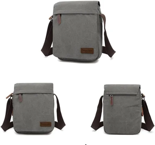 Vista 52 de Sechunk Vintage Canvas Messenger Cross body bag Shoulder bag