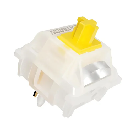 Vista 12 de Interruptores de teclado Gateron Cream, interruptores táctiles pre-lubricados RGB de doble etapa con resorte de 5 pines, completos de POM con poste