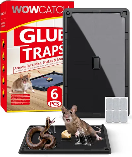 Vista 11 de Wowcatch Trampas adhesivas para ratones para interiores para el hogar, paquete de 12 trampas de pegamento para cucarachas, arañas, lagartos