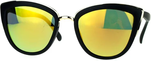 Vista 2 de SA106 gafas de sol de ojo de gato de gran tamaño espejo espejo de color para mujer