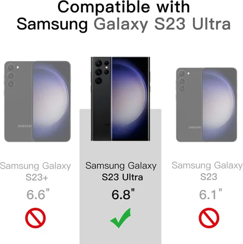 Vista 2 de JETech Funda para Samsung Galaxy S23 Ultra 5G de 6.8 pulgadas, Bumper Protector Antiamarillento a Prueba de Golpes, Funda Protectora para Teléfono