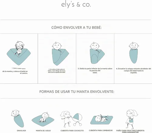 Vista 3 de Ely's & Co. Mantas Envolventes de Muselina Paquete de 2 para Bebé Niño, 100% Algodón Muselina Mantas Envolventes Receptoras Extra Grandes, 47"x47