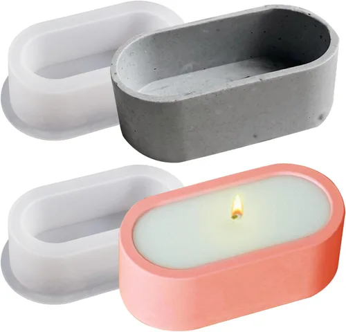 Vista 10 de Wehous 2 Piezas Moldes de Silicona para Frascos de Velas Hexagonales, Moldes de Silicona de Contenedor Geométrico Maceta para Resina Hormigón 2