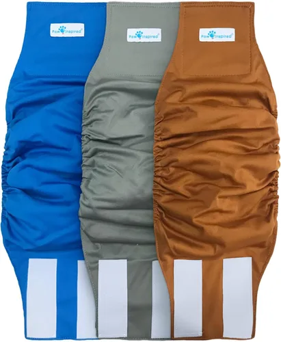Vista 10 de Paw Inspired Banda para el vientre para perro macho, lavable, forro negro, talla XS, 3