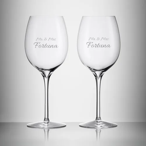 Vista 9 de Waterford Grabado Elegance Copas de vino Burdeos, 22 onzas, juego de 2 Personalizado con grabado personalizado para Burdeos, Cabernet Sauvignon