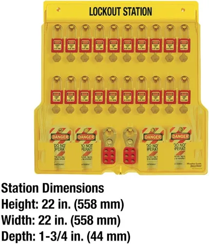 Vista 5 de Master Lock 1484BP410 Lockout Tagout Estación de candado
