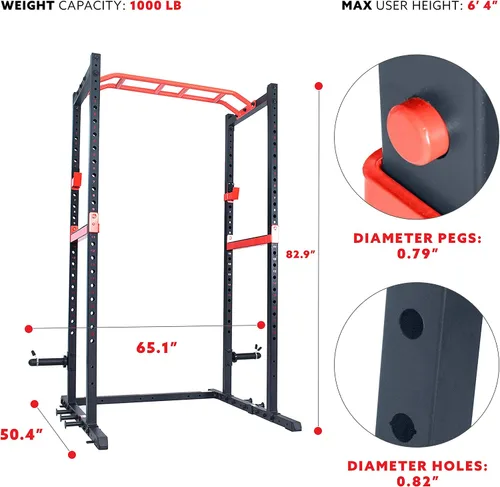 Vista 14 de Sunny Health & Fitness Power Zone - Jaula de potencia