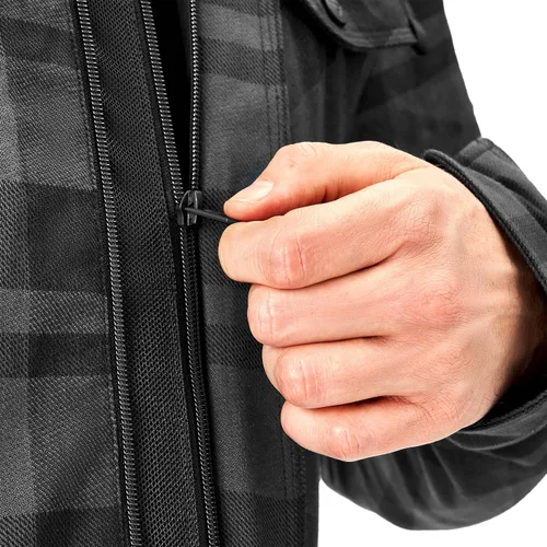Vista 8 de SHIMA RENEGADE MEN 2 Camisa de motocicleta para hombre – Chaqueta de franela de motociclista a cuadros blindados con fibra QL – Aramida y capa