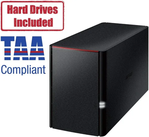 Vista 3 de BUFFALO LinkStation SoHo 220 2-Bay Personal Cloud Office NAS 8TB (2x4TB) con discos duros incluidos