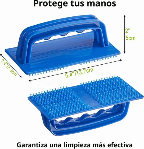 Vista 3 de CUSINIUM Kit de limpieza de plancha de 31 piezas: 1 soporte para pantalla, 20 pantallas, 10 almohadillas de limpieza