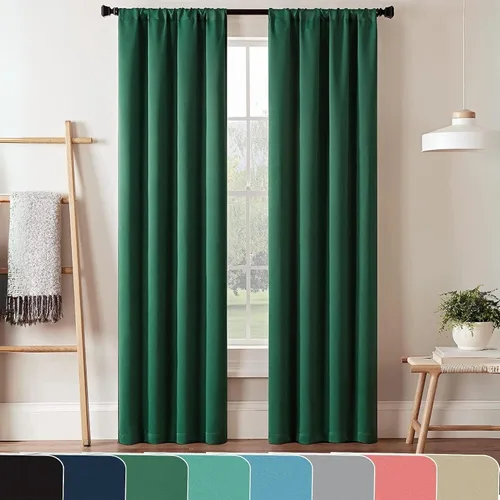 Vista 11 de Eclipse Darrell - Cortinas térmicas blackout para ventana, diseño moderno con ojales, para dormitorio o sala de estar (panel individual), 37 x 54