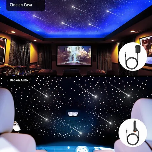 Vista 7 de CHINLY Starlight - Kit de luces de estrella para techo de automóvil, 500 luces de fibra óptica (0.03 pulgadas + 0.04 pulgadas + 0.06 pulgadas) 13.1