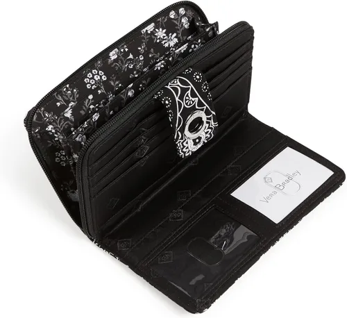 Vista 3 de Vera Bradley Cartera de algodón Turnlock para mujer con protección RFID