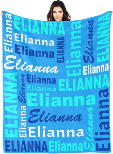 Vista 14 de Manta personalizada con nombre, manta personalizada con nombre, manta personalizada para adultos, niños y bebés, manta personalizada con monograma